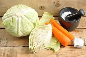 homemade-sauerkraut-recipe-cabbage-carrots-salt