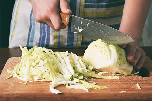 chop sauerkraut for easy fermentation recipe