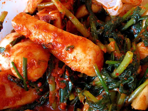 kimchi tastes spicy fishy funky