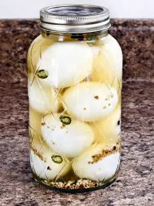 fermented eggs in jar