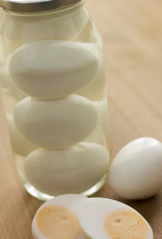 jar fermented eggs in salt brine