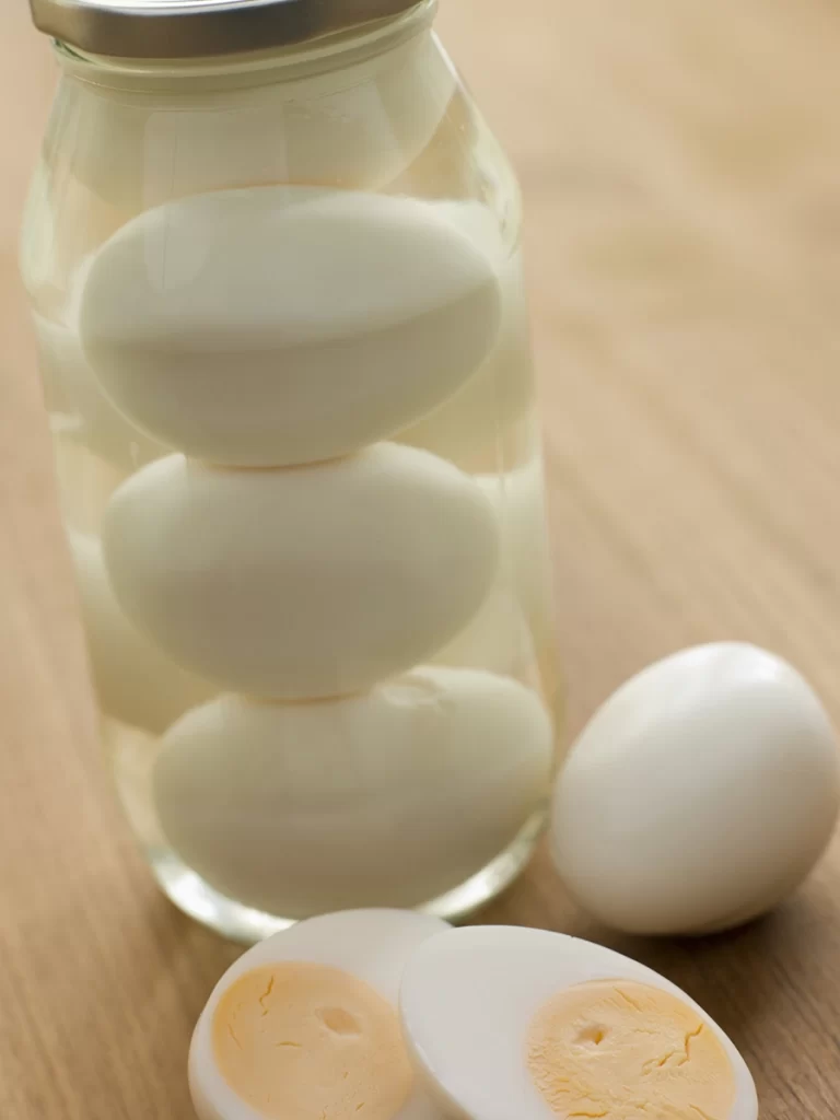 jar fermented eggs in salt brine