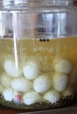 jar of fermented eggs